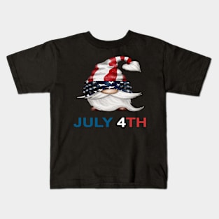 July 4Th Gnome Usa Kids T-Shirt